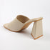Beige Classy Triangle Heels